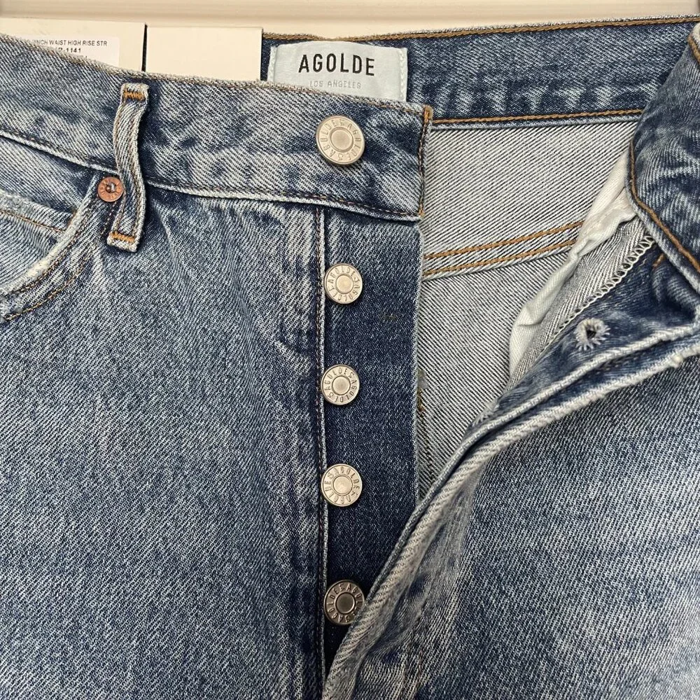 Agolde 90's Pinch Waist High Rise Jeans Lineup Organic Cotton Size 26 NWT - Picture 4 of 10